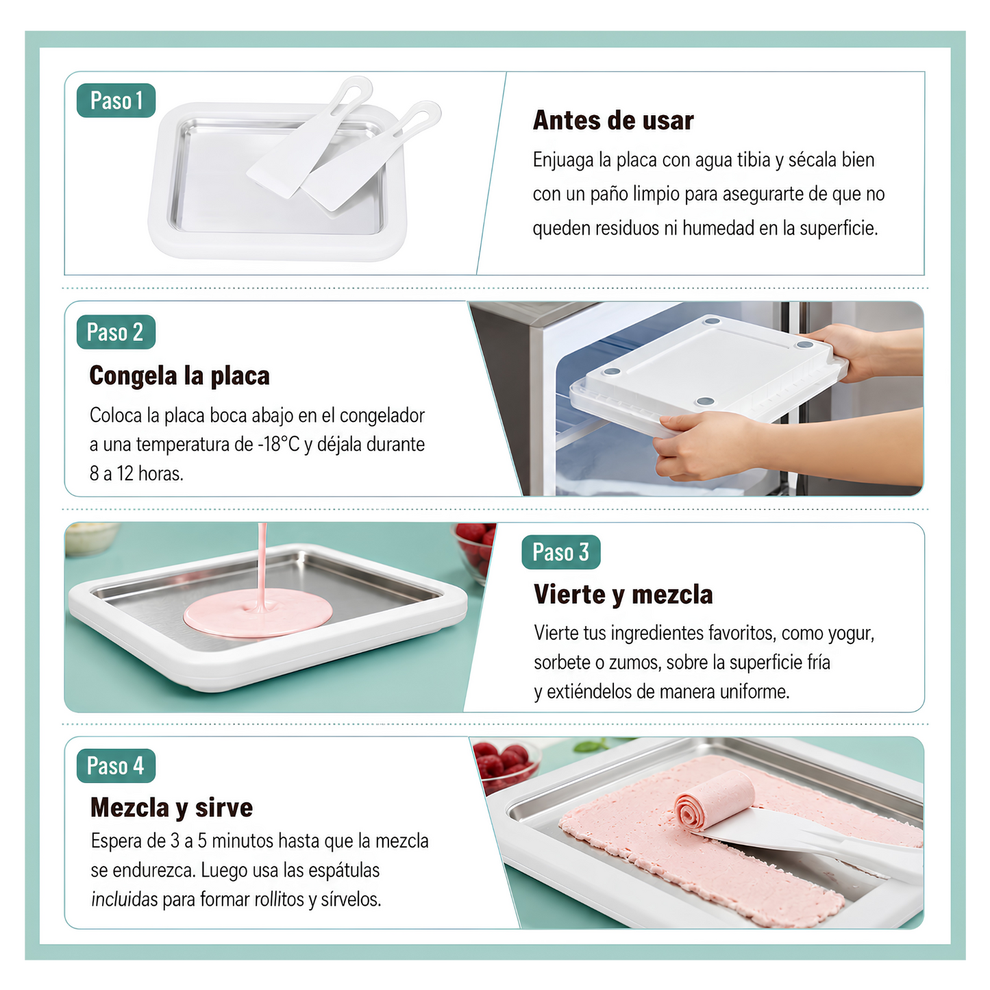 IceRoll Pro™ | Helados Enrollados en Minutos